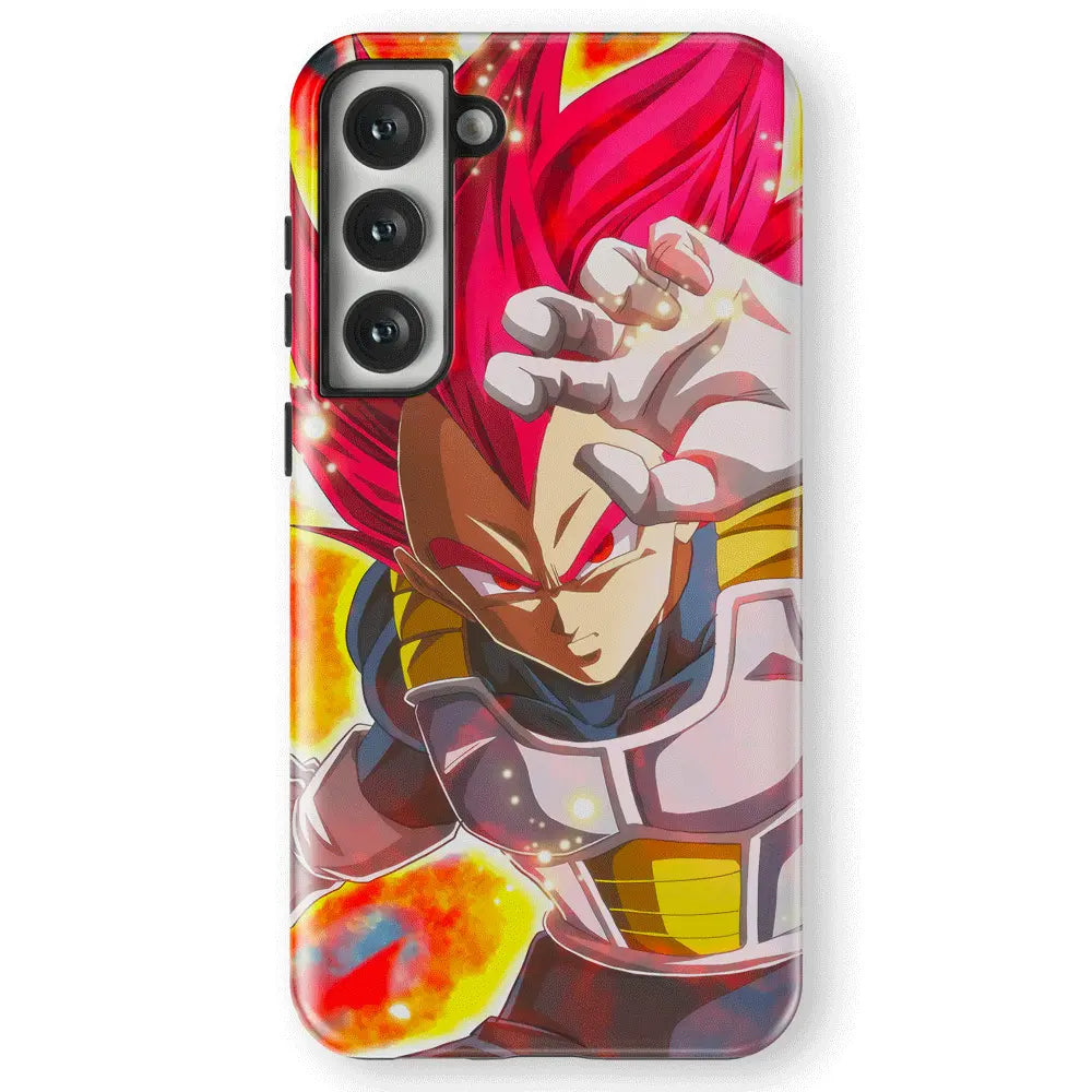 Dragon Ball Vegeta SSJ Tempered Glass Tough Samsung Case-Phone Case-Monkey Ninja-Galaxy S25-Tough Case-Monkey Ninja