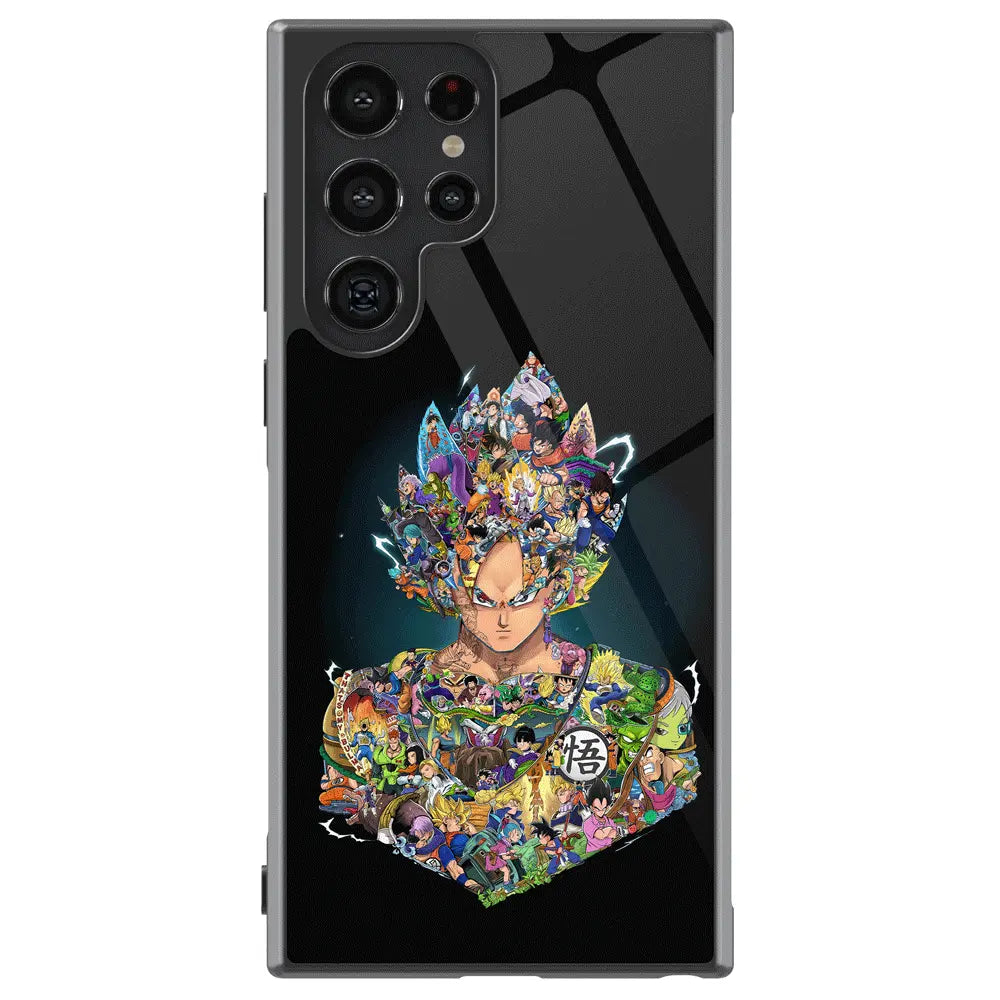 Dragon Ball Whole Life of Goku Samsung Tempered Glass Tough Phone Case-Phone Case-Monkey Ninja-Galaxy S25-Glass Case-Monkey Ninja