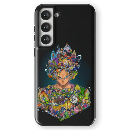 Dragon Ball Whole Life of Goku Samsung Tempered Glass Tough Phone Case-Phone Case-Monkey Ninja-Galaxy S25-Tough Case-Monkey Ninja