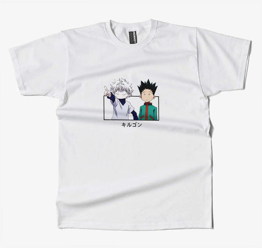 Hunter X Hunter Killua and Gon Anime T Shirt-T-Shirt-Monkeyninja-S-White-Monkey Ninja