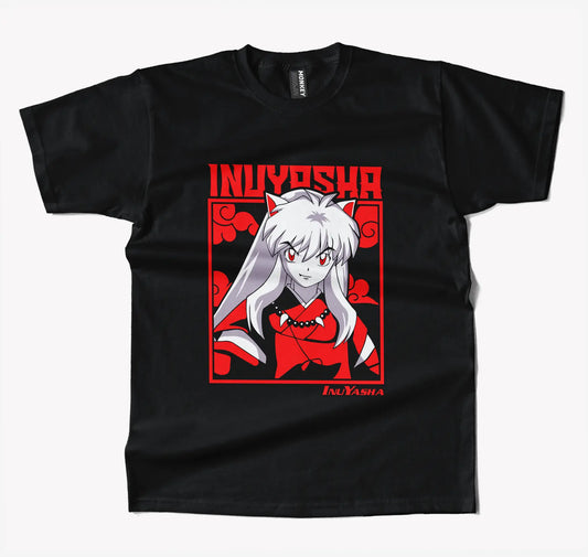 Inuyasha Poster Anime T Shirt-T-Shirt-Monkeyninja-S-Black-Monkey Ninja