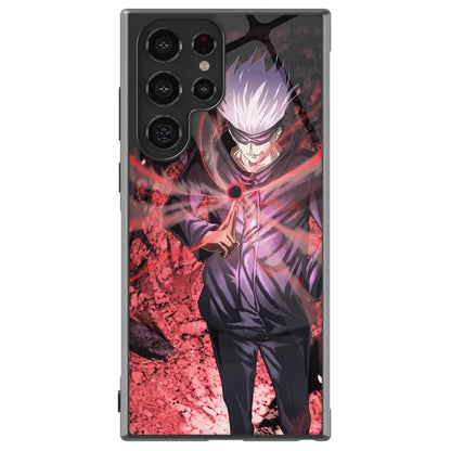 Jujutsu Kaisen Cursed Technique Reversal: Red Tempered Glass Tough Samsung Phone Case-Phone Case-Monkey Ninja-Galaxy S25-Glass Case-Monkey Ninja