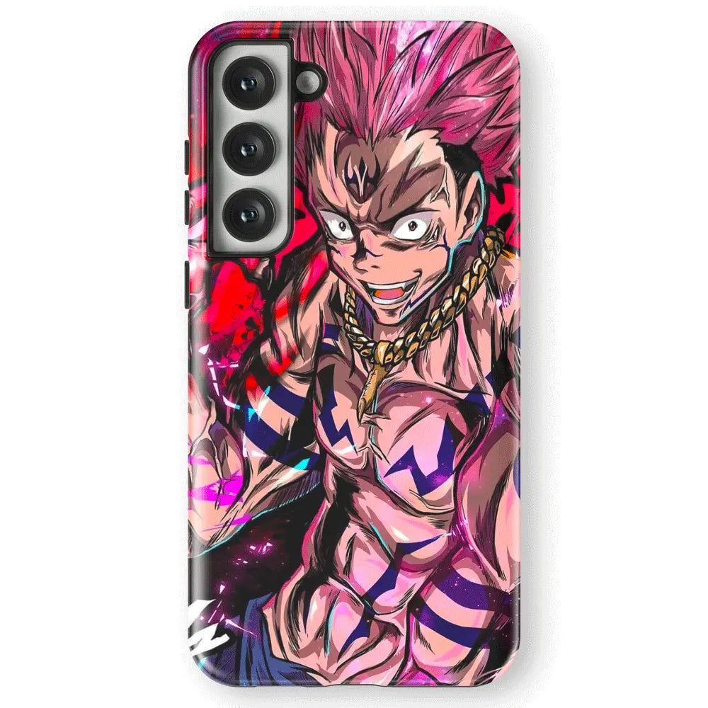 Jujutsu Kaisen Pop Style Fanart Tempered Glass Tough Samsung Phone Case-Phone Case-Monkey Ninja-Galaxy S25-Tough Case-Monkey Ninja