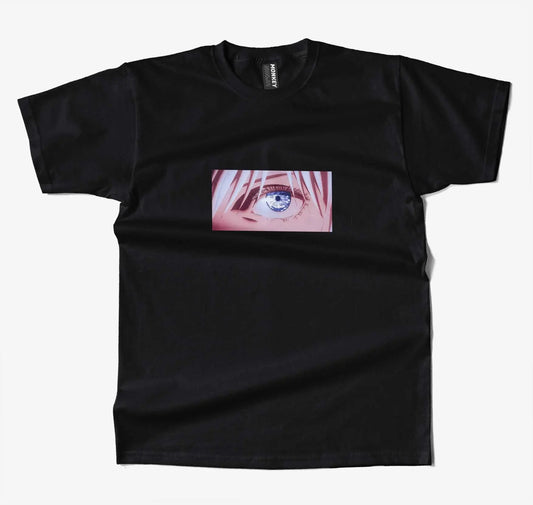 Jujutsu Kaisen Satoru Gojo Eyes Anime T-Shirt-T-Shirt-Monkeyninja-S-Black-Monkey Ninja