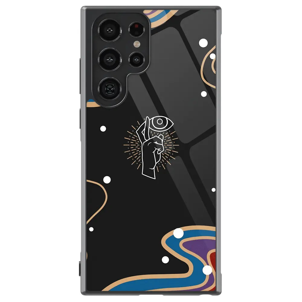 Jujutsu Kaisen Tempered Glass Tough Samsung Galaxy Phone Case-Phone Case-Monkey Ninja-Galaxy S25-Glass Case-Monkey Ninja