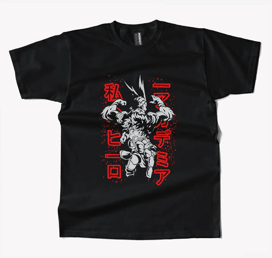 My Hero Academia All Might Anime T Shirt-T-Shirt-Monkeyninja-S-Black-Monkey Ninja