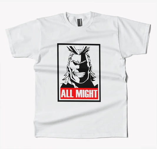 My Hero Academia All Might Anime T Shirt-T-Shirt-Monkeyninja-S-White-Monkey Ninja