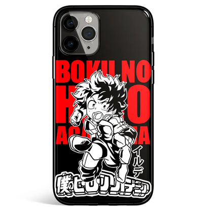 My Hero Academia Boku No Hero Tempered Glass Soft Silicone iPhone Case-Phone Case-Monkey Ninja-iPhone 17-Glass Case-Monkey Ninja