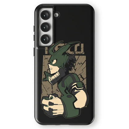 My Hero Academia Deku Costume Tempered Glass Tough Soft Silicone Samsung Case-Phone Case-Monkey Ninja-Galaxy S25-Tough Case-Monkey Ninja