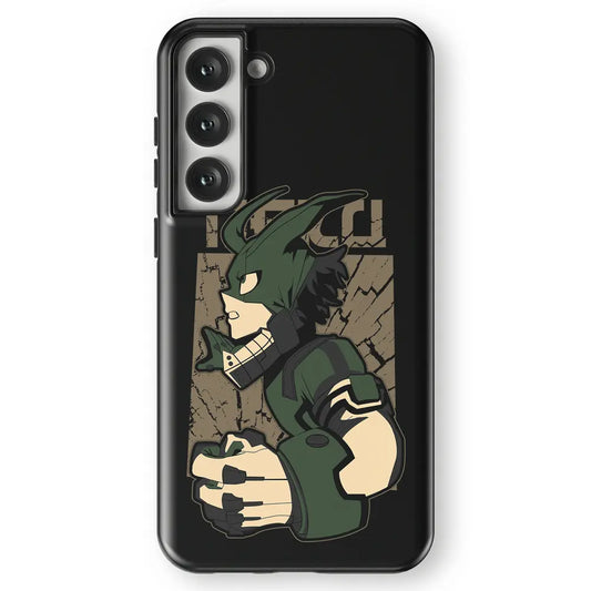 My Hero Academia Deku Costume Tempered Glass Tough Soft Silicone Samsung Case-Phone Case-Monkey Ninja-Galaxy S25-Tough Case-Monkey Ninja