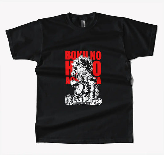 My Hero Academia Deku Izuku Anime T Shirt-T-Shirt-Monkeyninja-S-Black-Monkey Ninja