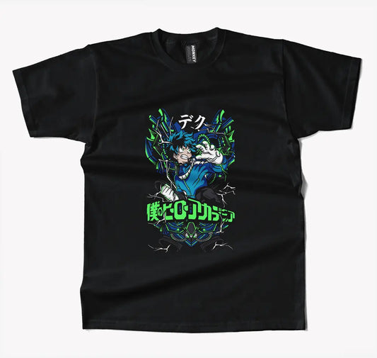 My Hero Academia Deku Izuku Anime T Shirt-T-Shirt-Monkeyninja-S-Black-Monkey Ninja