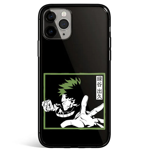 My Hero Academia Deku Izuku Tempered Glass Soft Silicone iPhone Case-Phone Case-Monkey Ninja-iPhone 17-Glass Case-Monkey Ninja