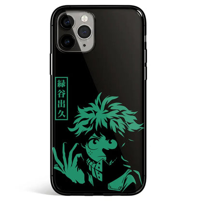 My Hero Academia Deku Izuku Tempered Glass Soft Silicone iPhone Case-Phone Case-Monkey Ninja-iPhone 17-Glass Case-Monkey Ninja