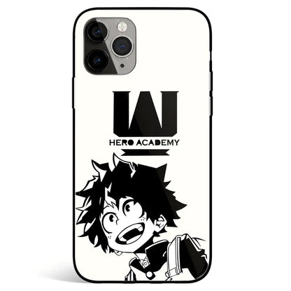 My Hero Academia Deku Izuku Tempered Glass Soft Silicone iPhone Case-Phone Case-Monkey Ninja-iPhone 17-Glass Case-Monkey Ninja