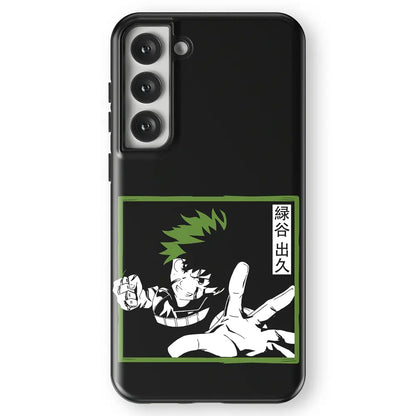 My Hero Academia Deku Izuku Tempered Glass Tough Soft Silicone Samsung Case-Phone Case-Monkey Ninja-Galaxy S25-Tough Case-Monkey Ninja