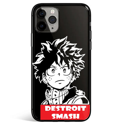 My Hero Academia Detroit Smash Tempered Glass Soft Silicone iPhone Case-Phone Case-Monkey Ninja-iPhone 17-Glass Case-Monkey Ninja