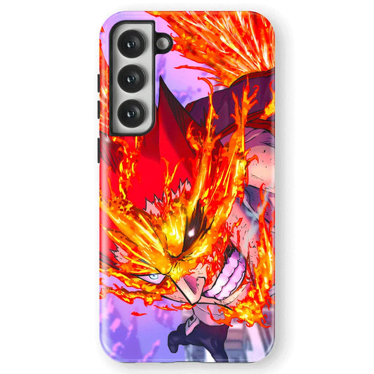My Hero Academia Enji Todoroki Endeavor Tempered Glass Tough Soft Silicone Samsung Case-Phone Case-Monkey Ninja-Galaxy S25-Tough Case-Monkey Ninja