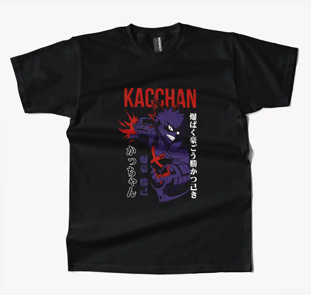 My Hero Academia Kacchan Anime T Shirt-T-Shirt-Monkeyninja-S-Black-Monkey Ninja