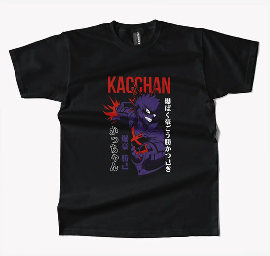 My Hero Academia Kacchan Anime T Shirt-T-Shirt-Monkeyninja-S-Black-Monkey Ninja