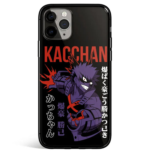 My Hero Academia Kacchan Tempered Glass Soft Silicone iPhone Case-Phone Case-Monkey Ninja-iPhone 17-Glass Case-Monkey Ninja