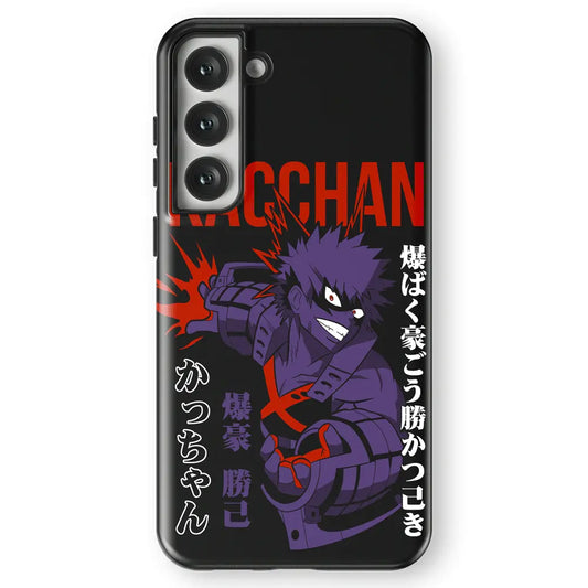 My Hero Academia Kacchan Tempered Glass Tough Soft Silicone Samsung Case-Phone Case-Monkey Ninja-Galaxy S25-Tough Case-Monkey Ninja
