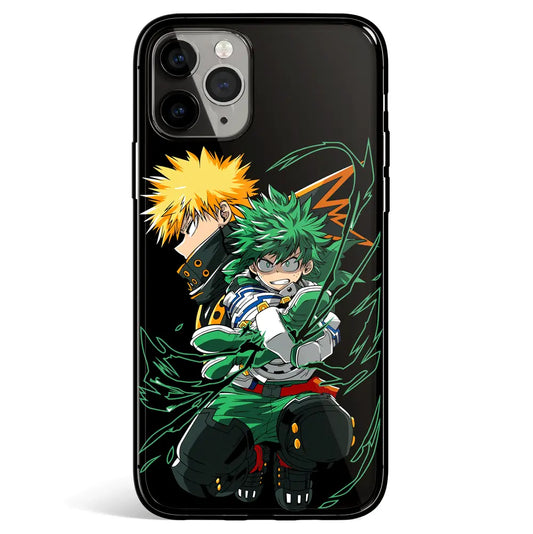 My Hero Academia Midoraiya Tempered Glass Soft Silicone iPhone Case-Phone Case-Monkey Ninja-iPhone 17-Glass Case-Monkey Ninja