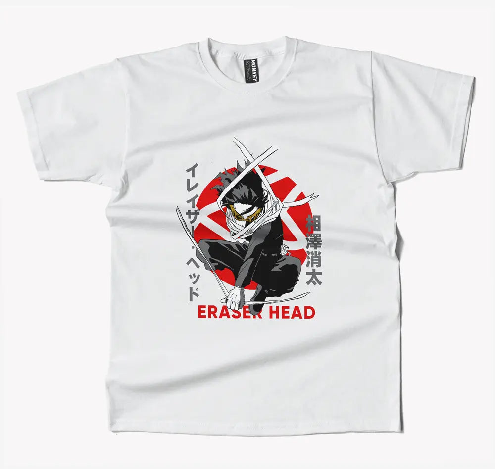 My Hero Academia Shota Aizawa Eraser Head Anime T Shirt-T-Shirt-Monkeyninja-S-Black-Monkey Ninja