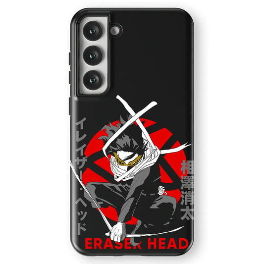 My Hero Academia Shota Aizawa Eraser Head Tempered Glass Tough Soft Silicone Samsung Case-Phone Case-Monkey Ninja-Galaxy S25-Tough Case-Monkey Ninja