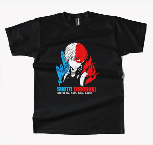 My Hero Academia Shoto Anime T Shirt-T-Shirt-Monkeyninja-S-Black-Monkey Ninja