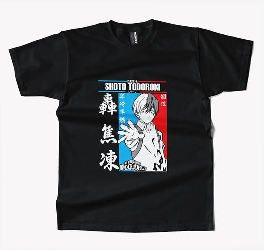 My Hero Academia Shoto Anime T Shirt-T-Shirt-Monkeyninja-S-Black-Monkey Ninja