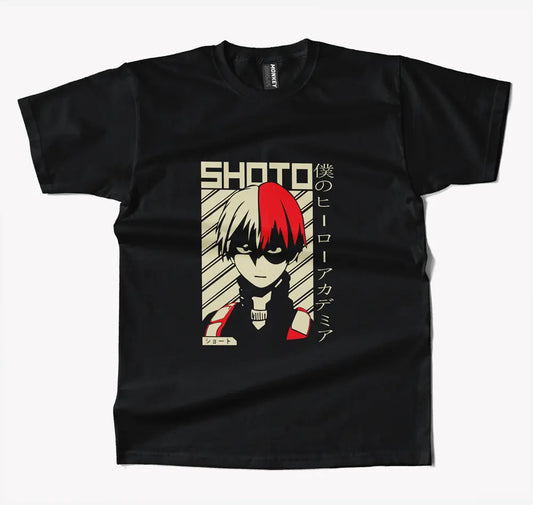 My Hero Academia Shoto Anime T Shirt-T-Shirt-Monkeyninja-S-Black-Monkey Ninja