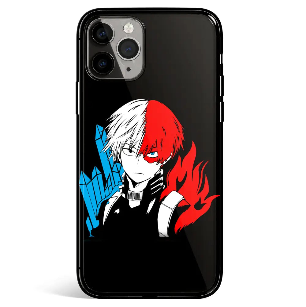 My Hero Academia Shoto Tempered Glass Soft Silicone iPhone Case-Phone Case-Monkey Ninja-iPhone 17-Glass Case-Monkey Ninja