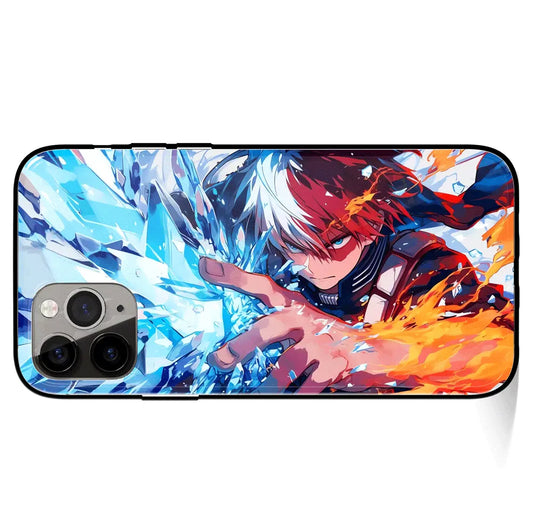 My Hero Academia Shoto Tempered Glass Soft Silicone iPhone Case-Phone Case-Monkey Ninja-iPhone 17-Glass Case-Monkey Ninja