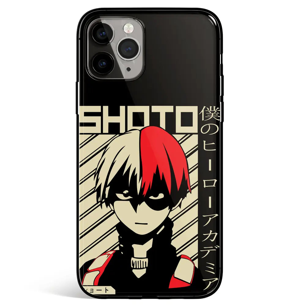 My Hero Academia Shoto Tempered Glass Soft Silicone iPhone Case-Phone Case-Monkey Ninja-iPhone 17-Glass Case-Monkey Ninja