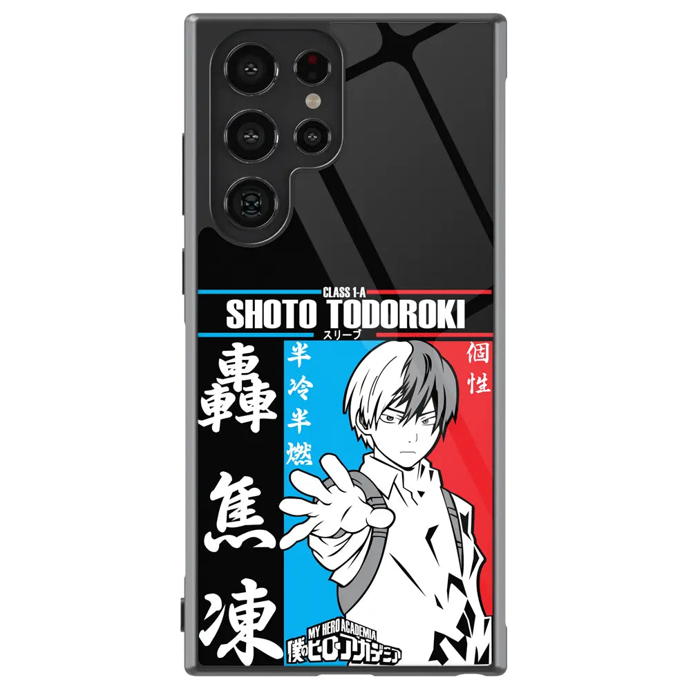 My Hero Academia Shoto Tempered Glass Tough Soft Silicone Samsung Case-Phone Case-Monkey Ninja-Galaxy S25-Glass Case-Monkey Ninja