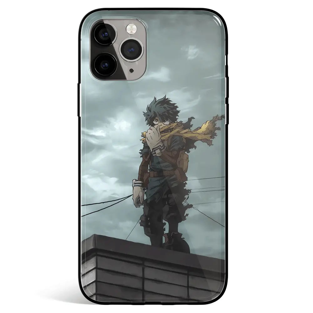 My Hero Academia True Hero Tempered Glass Soft Silicone iPhone Case-Phone Case-Monkey Ninja-iPhone 17-Glass Case-Monkey Ninja