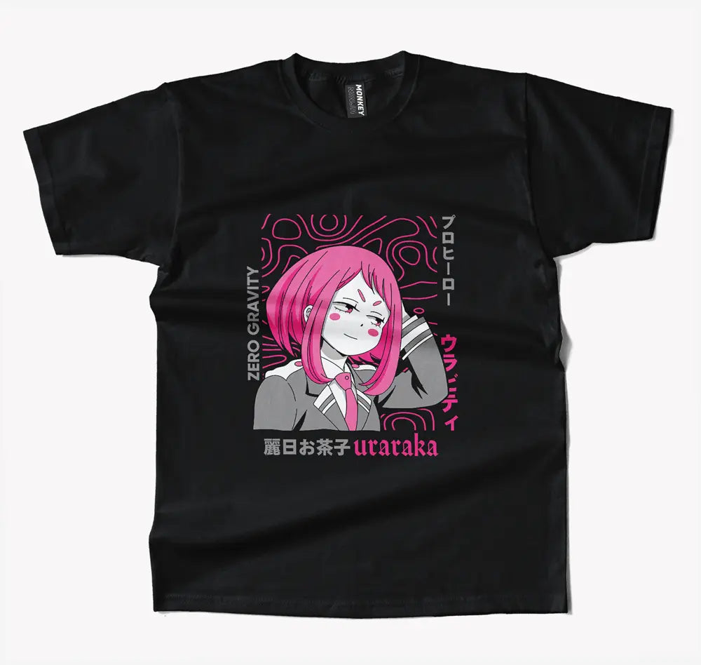 My Hero Academia Uraraka Anime T Shirt-T-Shirt-Monkeyninja-S-Black-Monkey Ninja