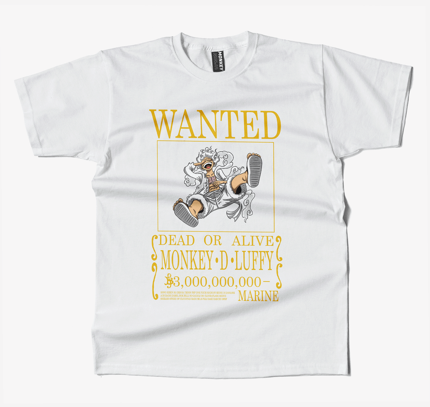 One Piece Luffy Reward Poster  3 billion Anime T Shirt