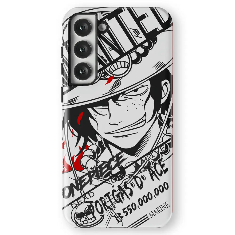 One Piece Ace Characters Samsung Phone Case-Phone Case-Monkey Ninja-Galaxy S25-Tough Case-Monkey Ninja