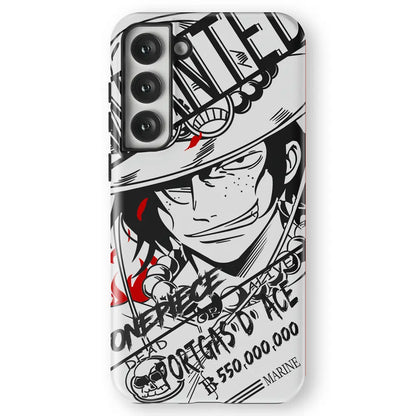 One Piece Ace Characters Samsung Phone Case-Phone Case-Monkey Ninja-Galaxy S25-Tough Case-Monkey Ninja