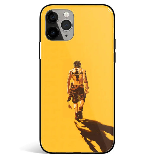One Piece Ace Tempered Glass Soft Silicone iPhone Case-Phone Case-Monkey Ninja-iPhone 17-Glass Case-Monkey Ninja