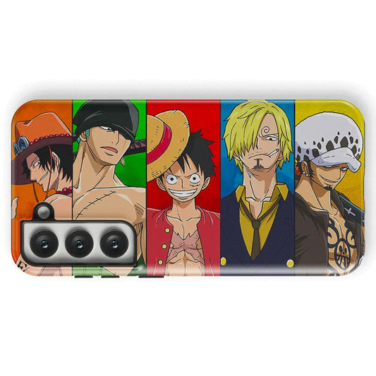 One Piece Anime Luffy Crew Zoro Ace Sanji Law Samsung Phone Case-Phone Case-Monkey Ninja-Galaxy S25-Tough Case-Monkey Ninja