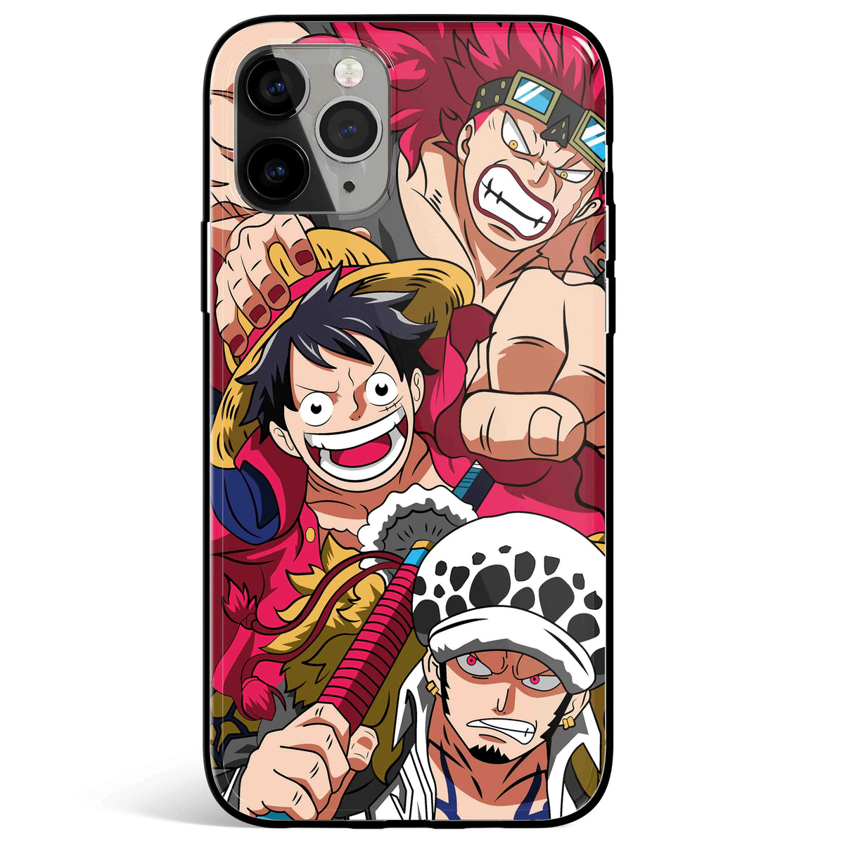 One Piece Luffy Brother Tempered Glass Soft Silicone iPhone Case-Phone Case-Monkey Ninja-iPhone 17-Glass Case-Monkey Ninja