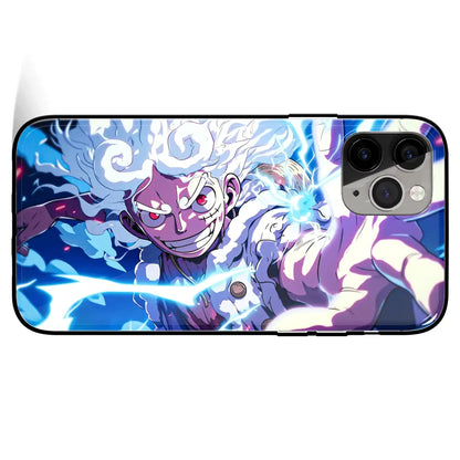 One Piece Luffy Gear Fourth Tempered Glass Soft Silicone iPhone Case-Phone Case-Monkey Ninja-iPhone 17-Glass Case-Monkey Ninja