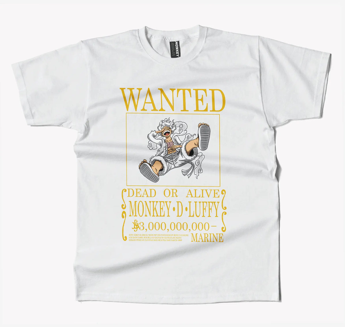 One Piece Luffy Reward Poster 3 billion Anime T Shirt-T-Shirt-Monkeyninja-S-Black-Monkey Ninja