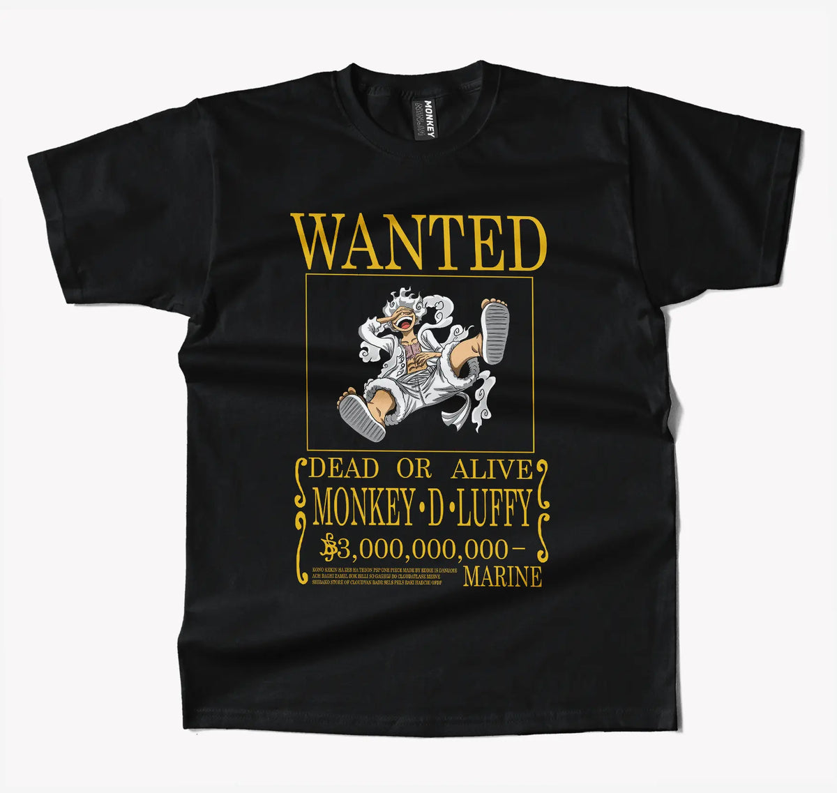 One Piece Luffy Reward Poster 3 billion Anime T Shirt-T-Shirt-Monkeyninja-S-Black-Monkey Ninja