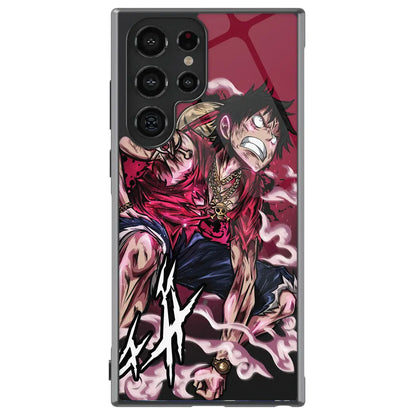 One Piece Luffy Tempered Glass Tough Samsung Phone Case-Phone Case-Monkey Ninja-Galaxy S25-Glass Case-Monkey Ninja