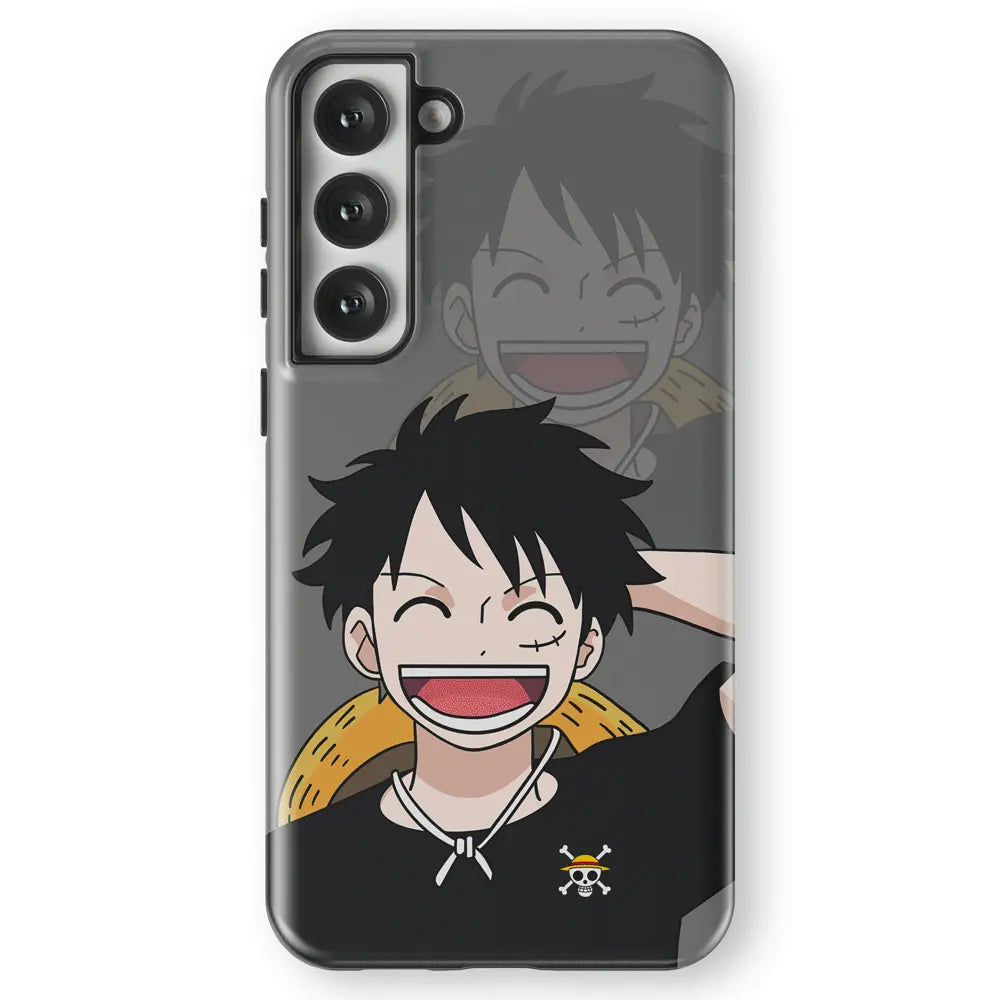 One Piece Luffy Tempered Glass Tough Samsung Phone Case-Phone Case-Monkey Ninja-Galaxy S25-Tough Case-Monkey Ninja