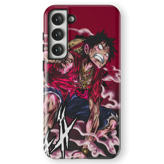 One Piece Luffy Tempered Glass Tough Samsung Phone Case-Phone Case-Monkey Ninja-Galaxy S25-Tough Case-Monkey Ninja